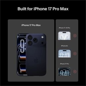 Belkin ScreenForce UltraGlass 2 9H Glass Screen Protector for Apple iPhone 17 Pro Max - Clear - For OLED iPhone 17 Pro Max