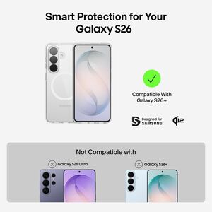 Belkin SheerForce Case for Samsung Galaxy S26 Smartphone - Grippy Side Grooves, Grooved Edges - Clear - Drop Resistant, Ye