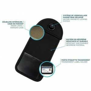 MOBILIS Carrying Case (Pouch) for 17.8 cm (7") Smartphone - Black - Tear Proof - Neoprene Body