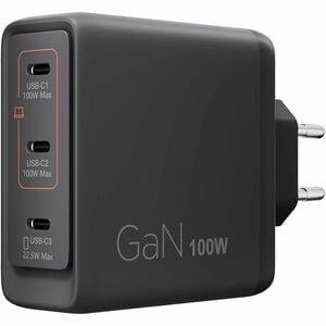 Lenovo 100 W AC Adapter - 1 Box - Universal Adapter - 3 USB Type-C - For PC, Notebook, Smartphone, Mobile Device - Europe 