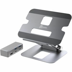 j5create JTS327 USB Type C Docking Station for Tablet PC, Notebook - Charging Capability - Space Gray - Portable - 1 Displ