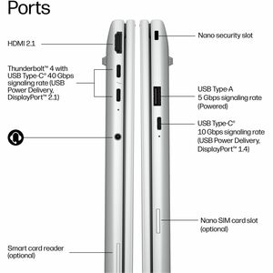 HP EliteBook 8 G2i 35.6 cm (14") Copilot+ PC Notebook - WUXGA - Intel Core Ultra 5 Series 3 325 - 16 GB - 512 GB SSD - Sma