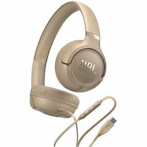JBL Tune 530C Wired On-ear, Over-the-head Stereo Headset - Beige - Binaural - Ear-cup - 30 Ohm - 20 Hz to 40 kHz - USB Type C