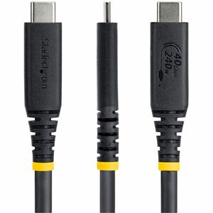 StarTech.com 1 m USB4 A/V/Power/Data Transfer Cable - 1 - Cable for Display, Workstation, Dock, MacBook, Wall Charger - Fi