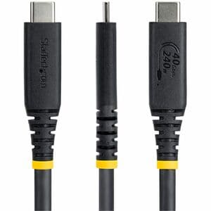 StarTech.com 50 cm USB4 A/V/Power/Data Transfer Cable - 1 - Cable for Display, Workstation, Dock, MacBook, Wall Charger - 