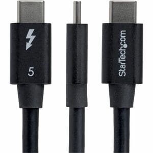 StarTech 2.6ft (80cm) Right Angle Thunderbolt 5 Cable, 80Gbps/120Gbps, 240W PD, 8K 60Hz, Certified Thunderbolt Cable - Cer