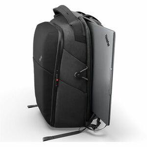 Lenovo Click-Go Tasche (Rucksack) für 40,6 cm (16 Zoll) Notebook - Schwarz, Dunkelgrau - Polyester Körper - Polyester, Sto