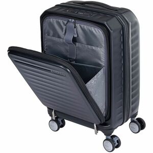 American Tourister Frontec Travel/Luggage Case (Suitcase) for 35.6 cm (14") Travel - Black - Shock Absorbing - Polycarbona