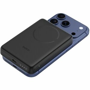Belkin BoostCharge Power Bank - Black - For Qi2-enabled Device, iPhone - 10000 mAh - 30 W - USB Type-C Connector - 2 x USB
