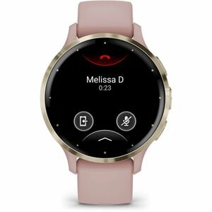 Garmin Venu 3S Smart Watch - Dust Rose Case Color - Phone, Speaker, Text Messaging - Sleep Quality, Stress - GPS - 240 Hou