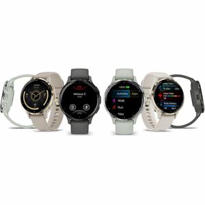 Garmin Venu 3S Smart Watch - 41 mm Case Height - 41 mm Case Width - Pebble Grey Case Color - Black Band Color - Stainless 
