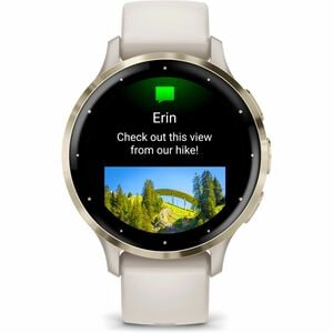 Garmin Venu 3S Smart Watch - Round Case Shape - 41 mm Case Height - 41 mm Case Width - Soft Gold Stainless Steel Body Colo