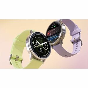 Garmin Venu 4 Smart Watch - Silver Case Color - Citron Band Color - Stainless Steel, Metal Body Material - Fiber Reinforce