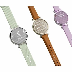 Garmin Lily 2 Classic Smart Watch - 35.40 mm Case Height - 35.40 mm Case Width - Cream Gold Case Color - Tan Band Color - 