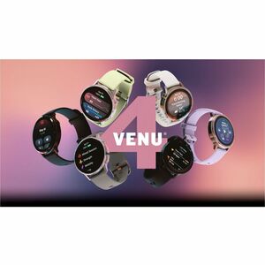 Garmin Venu 4 Smart Watch - Silver Case Color - Silver, Grey Band Color - Stainless Steel, Metal Body Material - Fiber Rei