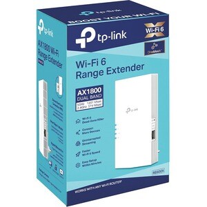 TP-Link RE600X Dual Band 802.11ax 1.80 Gbit/s Wireless Range Extender - 2.40 GHz, 5 GHz - 2 x Internal Antenna(s) - Intern