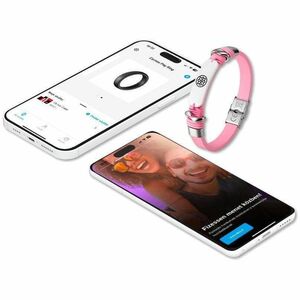 Carneo Smart Band - Pink Band Color - Leather Band Material - Near Field Communication - Water Proof
