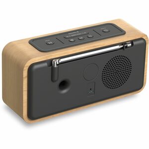 Carneo CF90 Counter Clock Radio - 2 x Alarm - FM - USB - Speaker - Built-in Battery - Battery Rechargeable