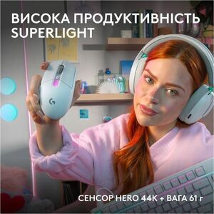 Souris de jeu Logitech G G305 X SUPERLIGHT - Bluetooth/Radio Fréquence - USB Type A, USB Type C - 6 Bouton(s) - 6 Boutons 