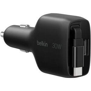Belkin BoostCharge 30 W Auto Adapter - Universal Adapter - For iPhone, iPad Air, iPad Pro, MacBook Pro - 70 cm Cable - 12 
