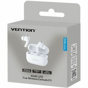 Vention Echo Lite NBV True Wireless Earbud Stereo Earset - White - Binaural - In-ear - 1000 cm - Bluetooth - 2.40 MHz to 2