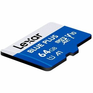 Lexar BLUE PLUS 64 GB Class 10/UHS-I (U1) V10 microSDXC - 100 MB/s Read - 10 Year Warranty