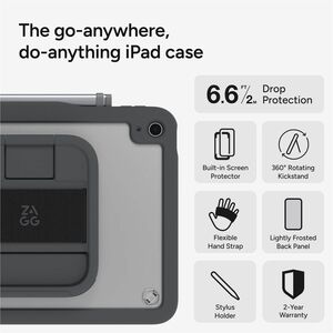 ZAGG CASES DURANGO IPAD A16 (GEN10) CHARCOAL B2B