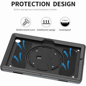 4smarts Rugged Case Grip Robust Tasche für 26,4 cm (10,4 Zoll) Samsung Galaxy Tab A7 Tablet - Schwarz - Polycarbonat, Gumm
