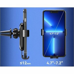 Vention Car, Smartphone SmartPhone Holder - Thermoplastic Polyurethane (TPU), Silicone, ABS - Black - Clip-on, Clamp, Secu
