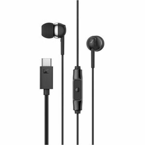 Sennheiser CX 80U 有线 耳塞 立体声 耳机 - 黑 - 双声道 - 入耳式 - 28 欧姆 - 17 Hz 到 20 kHz - 120 cm 线缆 - 全向, 微机电（MEMS ）技术 麦克风 - 降噪 - C型 USB