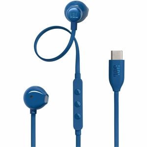 JBL Tune 305C Wired Earbud Stereo Earset - Black - Binaural - In-ear - 32 Ohm - 20 Hz to 40 kHz - USB Type C