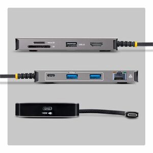 StarTech USB-C Multiport Adapter with 4K 60Hz HDMI, 140W Power Delivery, USB 10Gbps, GbE, SD / MicroSD Slots, Plug-and-Pla