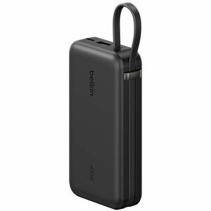 Belkin UltraCharge Power Bank - Black - For iPhone, iPad Air, iPad mini, iPad Pro - 10000 mAh - 45 W - USB Type-C Connecto