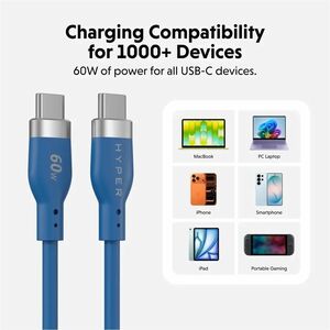 Hyperjuice HyperJuice Charging Cable - 1.52 m - For USB Type C Device, MacBook, iPhone - USB Type C / USB Type C - Snorkel