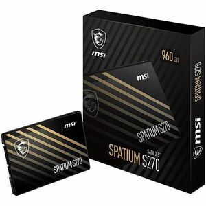 MSI SPATIUM S270 960 GB Solid State Drive - 2.5" Internal - SATA (SATA/600) - Desktop PC, Notebook Device Supported - 500 