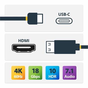 StarTech.com 2 m HDMI/USB-C A/V Cable - 1 - Cable for Audio/Video Device, Notebook, Display, External GPU, Tablet, Worksta