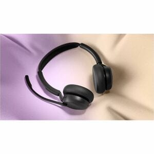 Jabra Evolve3 45 Wired/Wireless On-ear, Over-the-head Stereo Headset - Binaural - Supra-aural - 3000 cm - Bluetooth - 16 O