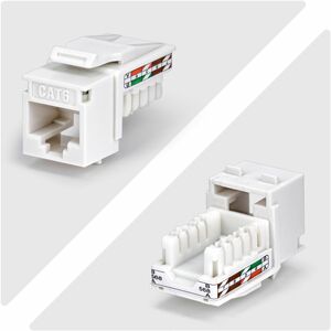 StarTech.com Network Connector - 24 Pack - TAA Compliant - 1x RJ-45 Keystone - Female - White