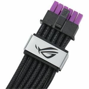The ROG Equalizer is an etched 12V-2x6 PCIe cable that delivers balanced PSU-to-ROG Equalizer power to minimize current va