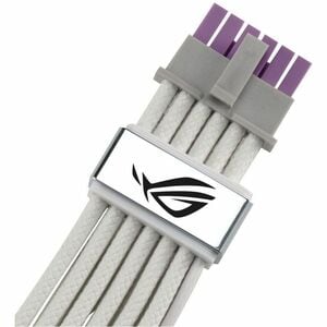 The ROG Equalizer (WHITE) is an etched 12V-2x6 PCIe cable that delivers balanced PSU-to-ROG Equalizer power to minimize cu