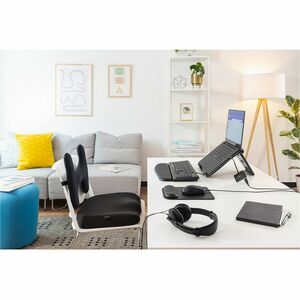 Kensington Kabel Kopfbügel, Über das Ohr Stereo Headset - Schwarz - Binaural - Ohrumschließend - 182,9 cm Kabel - Geräusch