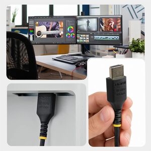 StarTech.com 2 m HDMI A/V Cable - 1 - Cable for Audio/Video Device, Display, Rack, Workstation, MacBook, MacBook Pro - Fir