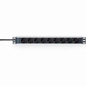 Digitus 1U Aluminum PDU, rackmountable, 9x Safety outlet. Rack-Kapazität: 1U, Typ: Einphasig, Formfaktor: Rackmount. Anzah