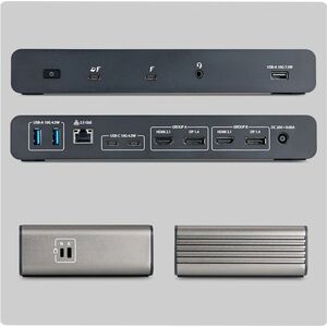 StarTech.com 206UE-TB5USB4DOCK. Übertragungstechnik: Kabelgebunden, Hostschnittstelle: Thunderbolt 5, USB-Stromversorgung 