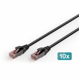 Digitus 1 m Category 6e Network Cable - 10 Piece - Cable for Network Device - First End: 1x RJ-45 Network - Male - Second 