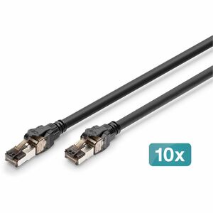 Digitus 5 m Category 8.1 Network Cable - 10 Piece - Cable for Network Device, Server, Desktop PC, Router, Switch - First E