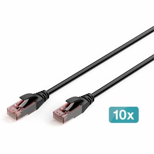 Digitus 10 m Category 6e Network Cable - 10 Piece - Cable for Network Device - First End: 1x RJ-45 Network - Male - Second