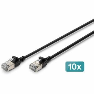 Digitus 3 m Kategorie 6a Netzwerkkabel - 10 Stück - Cable for Netzwerkgerät - 10 Gbit/s - Patchkabel - Abschirmung - Shiel