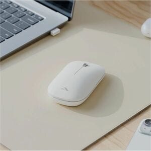 Alogic Hush Reise Maus - Bluetooth/Radio-Frequenz - USB Typ-A - Weiß - PC, Mac - Kabellos - 10 m - 2,40 GHz - wiederauflad