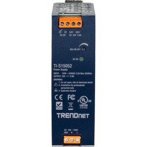 TRENDnet TI-S15052 Proprietary Power Supply - DIN Rail Mountable - 52 V DC Output - 1 Fan(s) - 93% Efficiency
